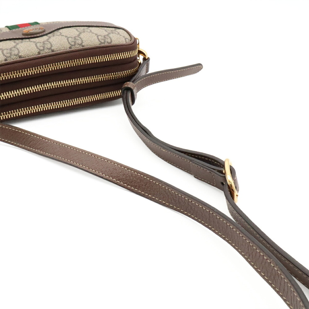 GUCCI Ophidia GG Supreme Sherry Line Shoulder Bag/Pochette, Beige/Mocha Brown... - Picture 5 of 9